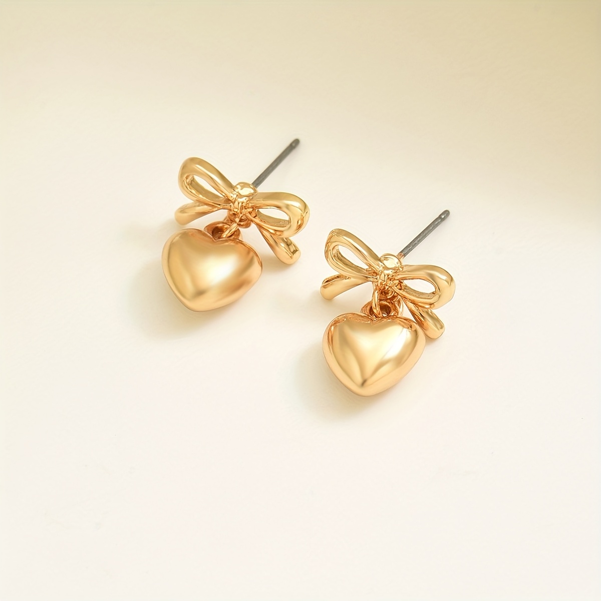 Boho Bow & Heart Drop Earrings